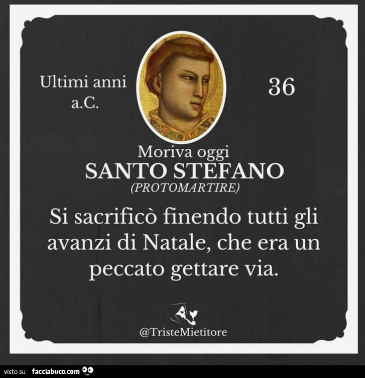 S. Stefano. Triste mietitore