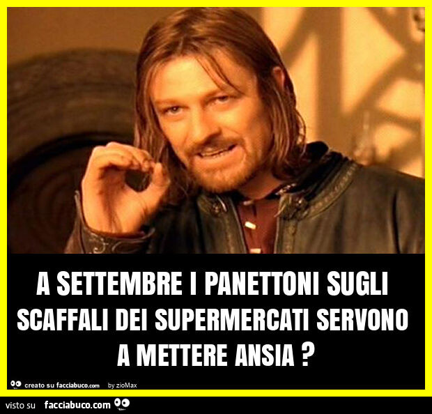 A settembre i panettoni sugli scaffali dei supermercati servono a mettere ansia?