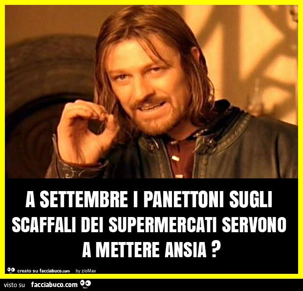 A settembre i panettoni sugli scaffali dei supermercati servono a mettere ansia?