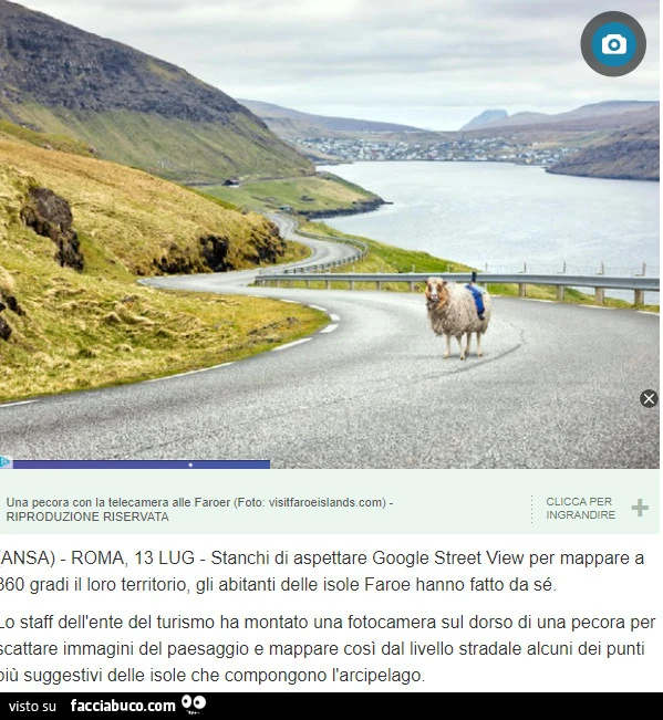 Alle Faroe mappano il territorio con le pecore&hellip; Google Street View spostati