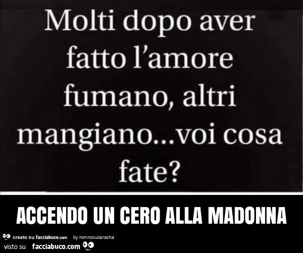 Accendo un cero alla madonna