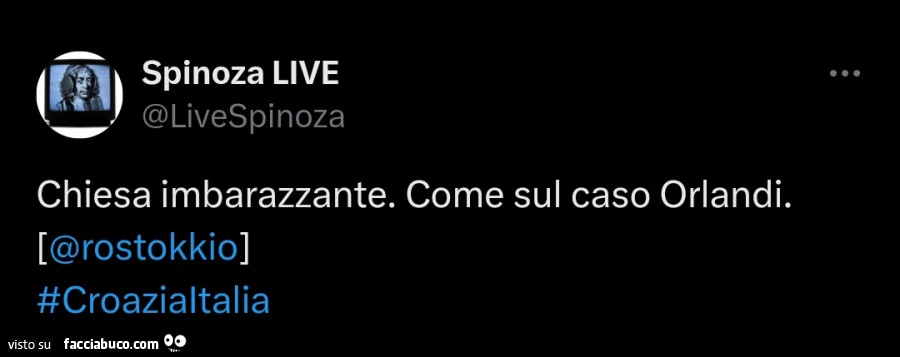 Chiesa imbarazzante. Come sul caso orlandi
