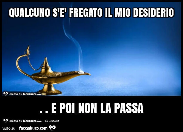 E poi non la passa