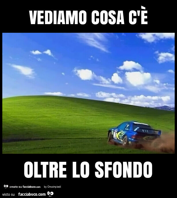 Vediamo cosa c'è oltre lo sfondo