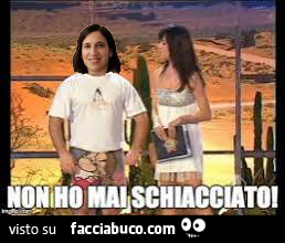 Non ho mai schiacciato