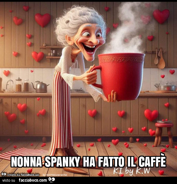 Nonna spanky ha fatto il caffè