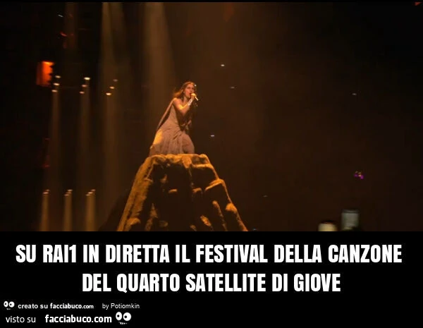 Su rai1 in diretta il festival della canzone del quarto satellite di giove