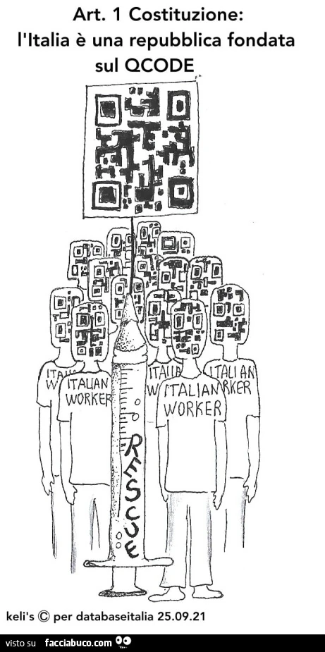 Art. 1 costituzione: l'italia è una repubblica fondata sul qcode