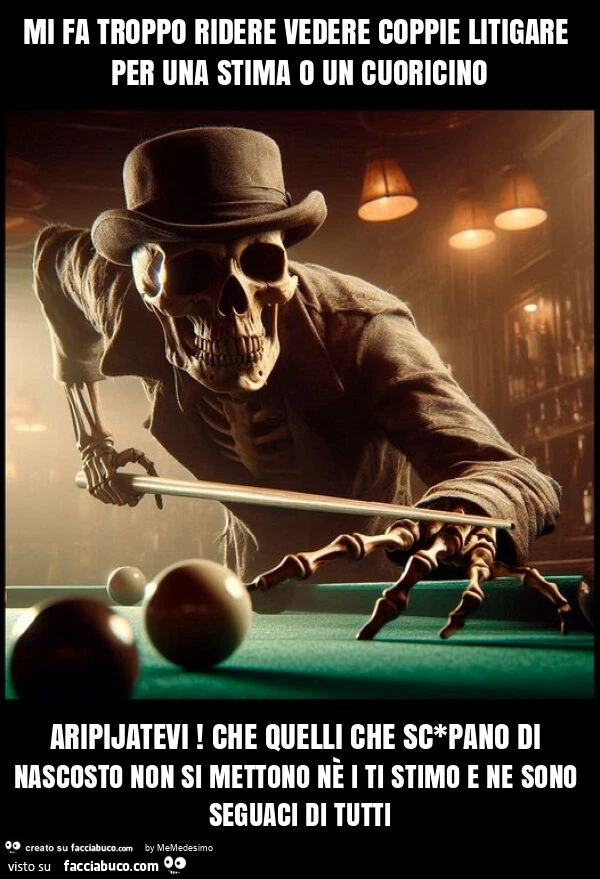 Mi fa troppo ridere vedere coppie litigare per una stima o un cuoricino aripijatevi! Che quelli che sc*pano di nascosto non si mettono nè i ti stimo e ne sono seguaci di tutti