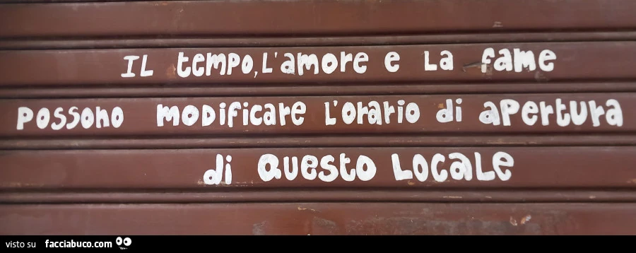 Scritta bar orario variabile