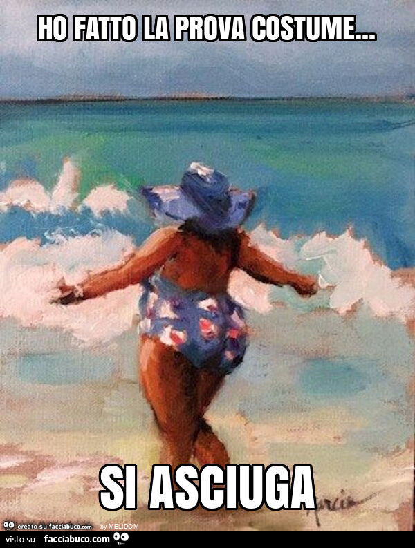 Ho fatto la prova costume… si asciuga