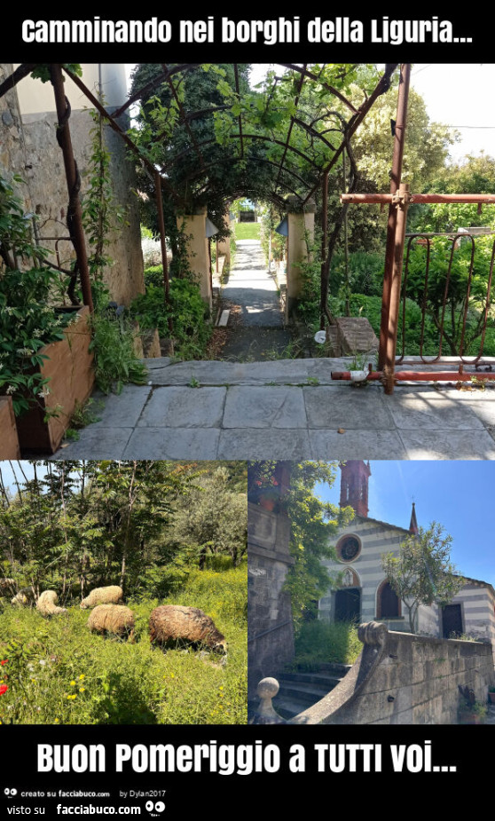 Camminando nei borghi della liguria… buon pomeriggio a tutti voi