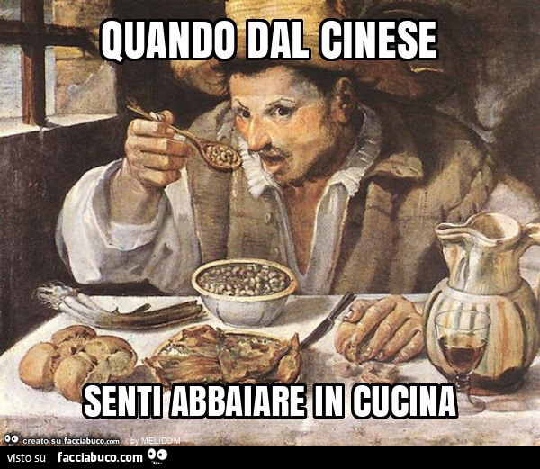 Quando dal cinese senti abbaiare in cucina